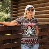 Funny Santa Claus Release The Kringle Christmas Women Polo Shirt Xmas Holiday Patterns - Wonder Print Shop