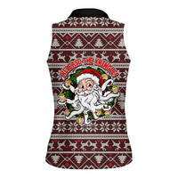 Funny Santa Claus Release The Kringle Christmas Women Sleeveless Polo Shirt Xmas Holiday Patterns - Wonder Print Shop
