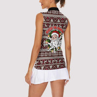 Funny Santa Claus Release The Kringle Christmas Women Sleeveless Polo Shirt Xmas Holiday Patterns - Wonder Print Shop