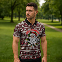 Funny Santa Claus Release The Kringle Christmas Zipper Polo Shirt Xmas Holiday Patterns - Wonder Print Shop
