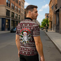 Funny Santa Claus Release The Kringle Christmas Zipper Polo Shirt Xmas Holiday Patterns - Wonder Print Shop