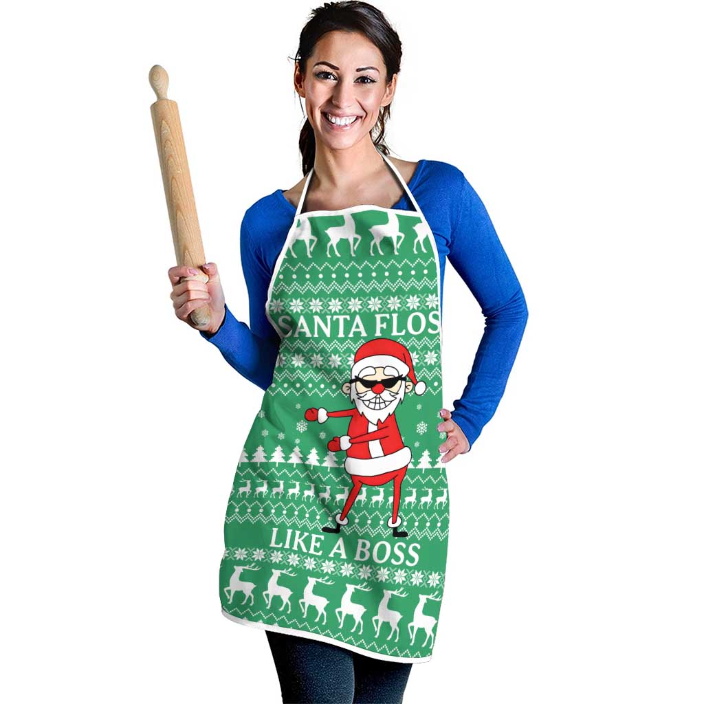 Funny Santa Claus Christmas Apron Xmas Holiday Patterns - Wonder Print Shop