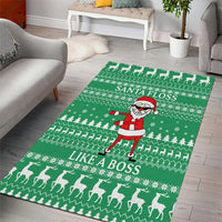 Funny Santa Claus Christmas Area Rug Xmas Holiday Patterns - Wonder Print Shop