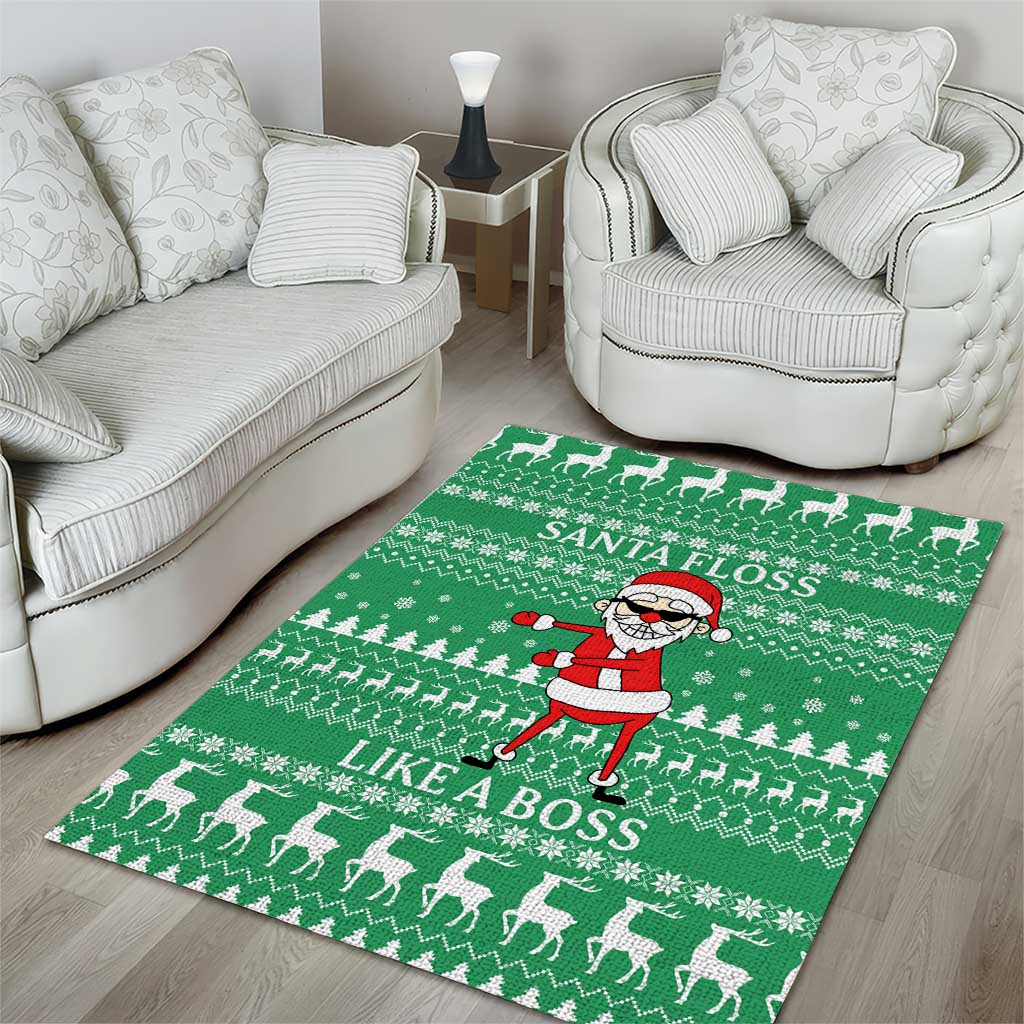 Funny Santa Claus Christmas Area Rug Xmas Holiday Patterns - Wonder Print Shop