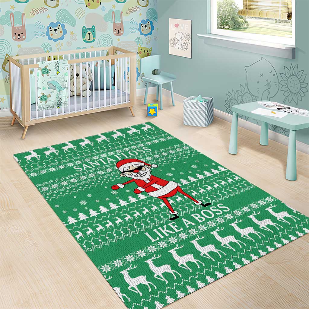 Funny Santa Claus Christmas Area Rug Xmas Holiday Patterns - Wonder Print Shop