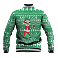 Funny Santa Claus Christmas Baseball Jacket Xmas Holiday Patterns - Wonder Print Shop