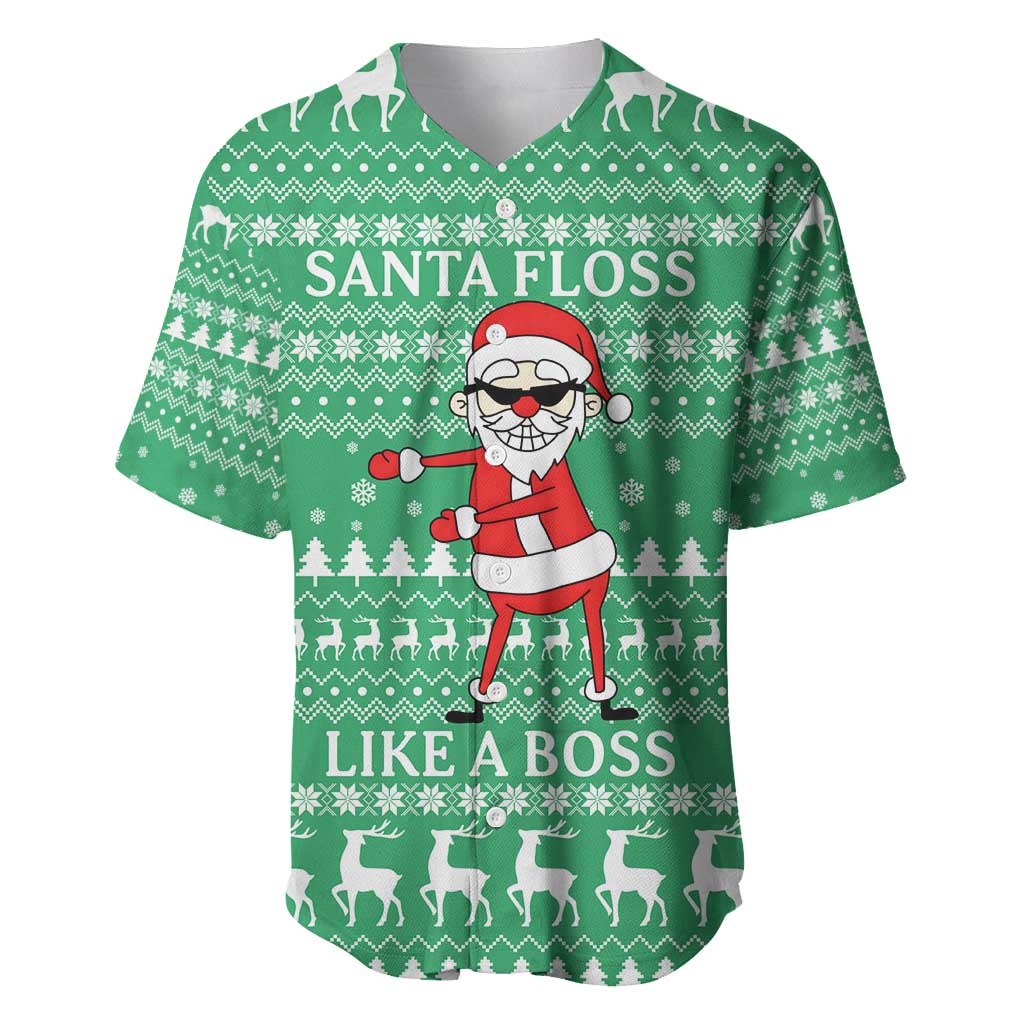 Funny Santa Claus Christmas Baseball Jersey Xmas Holiday Patterns - Wonder Print Shop