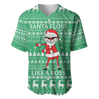 Funny Santa Claus Christmas Baseball Jersey Xmas Holiday Patterns - Wonder Print Shop