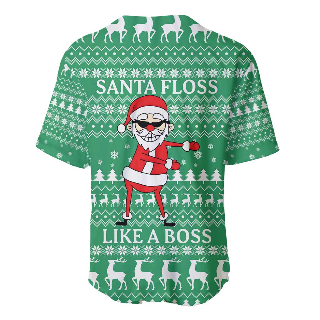 Funny Santa Claus Christmas Baseball Jersey Xmas Holiday Patterns - Wonder Print Shop