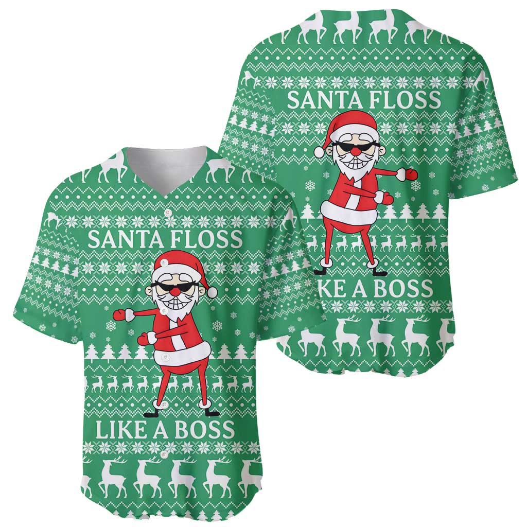 Funny Santa Claus Christmas Baseball Jersey Xmas Holiday Patterns - Wonder Print Shop
