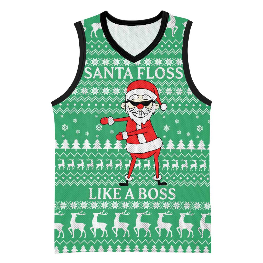 Funny Santa Claus Christmas Basketball Jersey Xmas Holiday Patterns - Wonder Print Shop