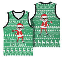 Funny Santa Claus Christmas Basketball Jersey Xmas Holiday Patterns - Wonder Print Shop