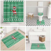 Funny Santa Claus Christmas Bathroom Set Xmas Holiday Patterns - Wonder Print Shop