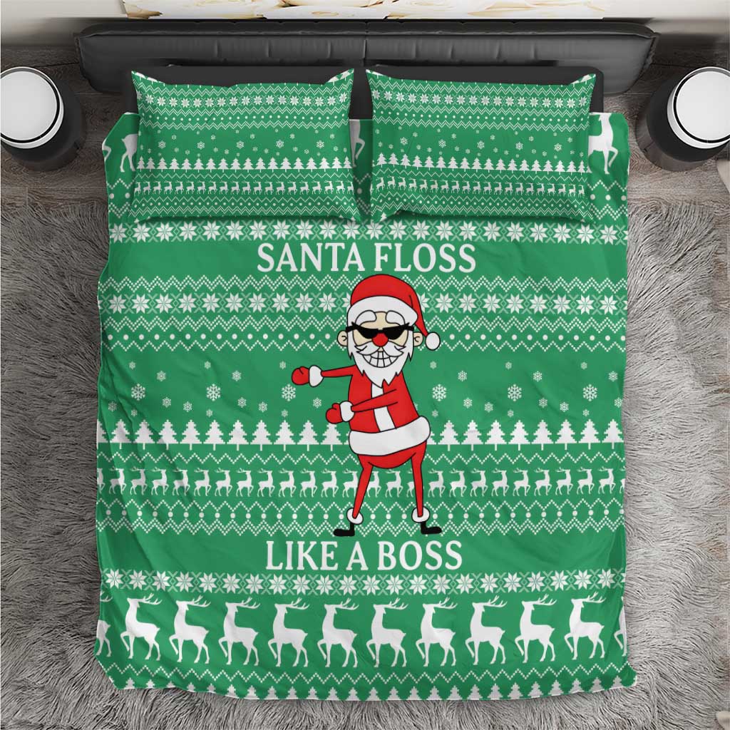 Funny Santa Claus Christmas Bedding Set Xmas Holiday Patterns - Wonder Print Shop