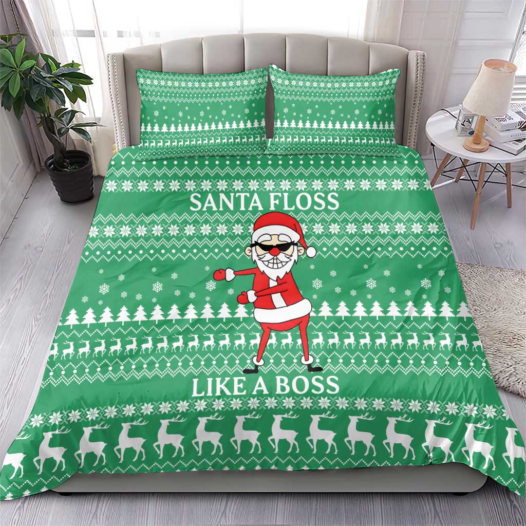 Funny Santa Claus Christmas Bedding Set Xmas Holiday Patterns - Wonder Print Shop