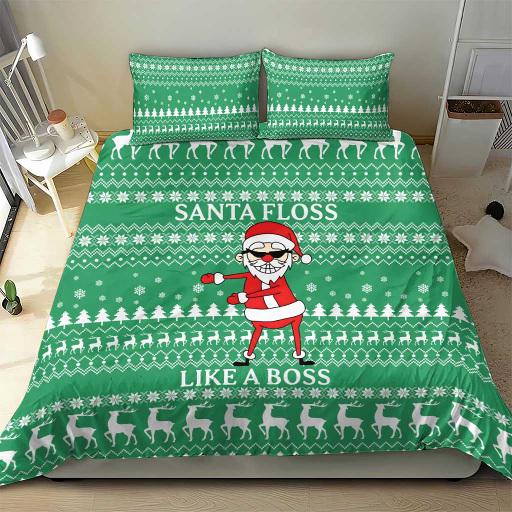 Funny Santa Claus Christmas Bedding Set Xmas Holiday Patterns - Wonder Print Shop