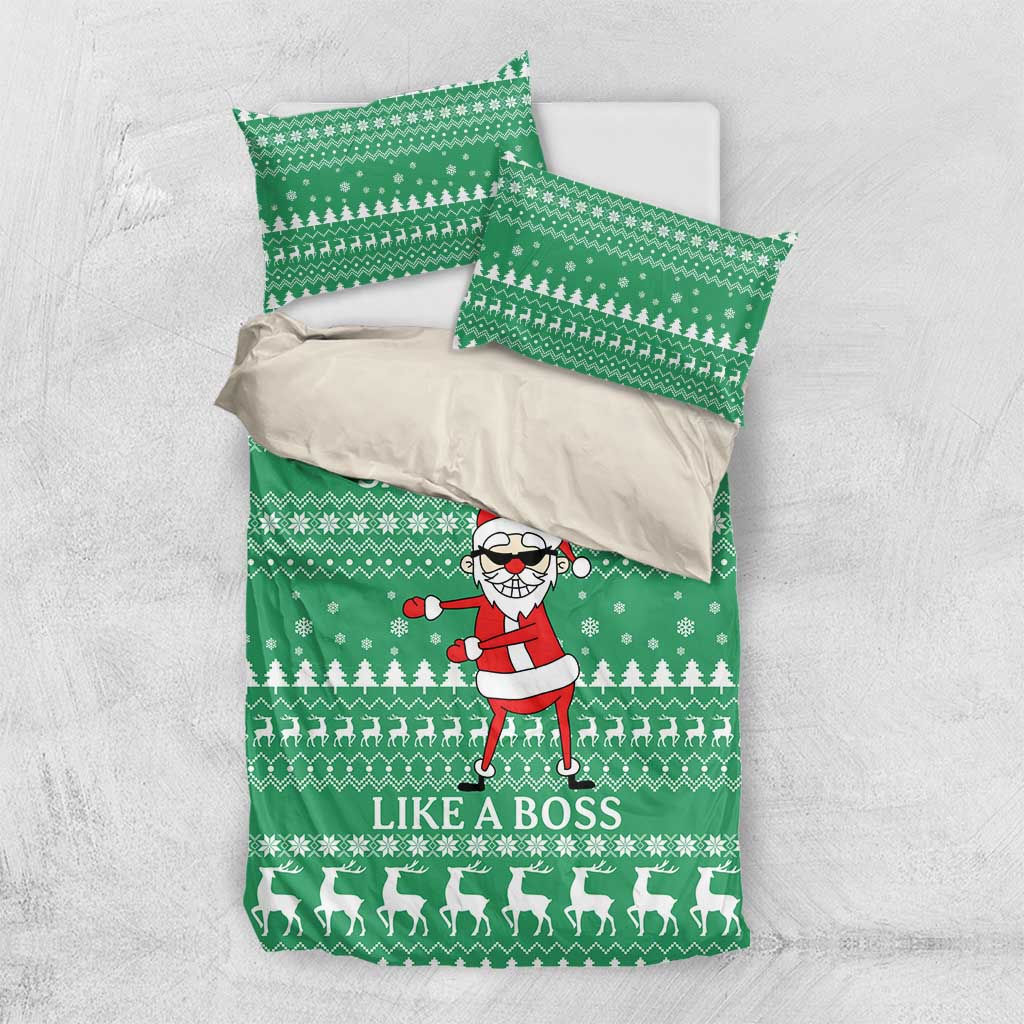Funny Santa Claus Christmas Bedding Set Xmas Holiday Patterns - Wonder Print Shop