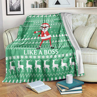 Funny Santa Claus Christmas Blanket Xmas Holiday Patterns - Wonder Print Shop