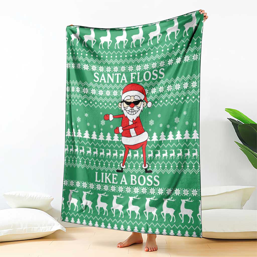 Funny Santa Claus Christmas Blanket Xmas Holiday Patterns - Wonder Print Shop