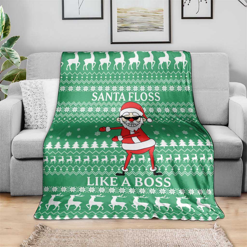 Funny Santa Claus Christmas Blanket Xmas Holiday Patterns - Wonder Print Shop