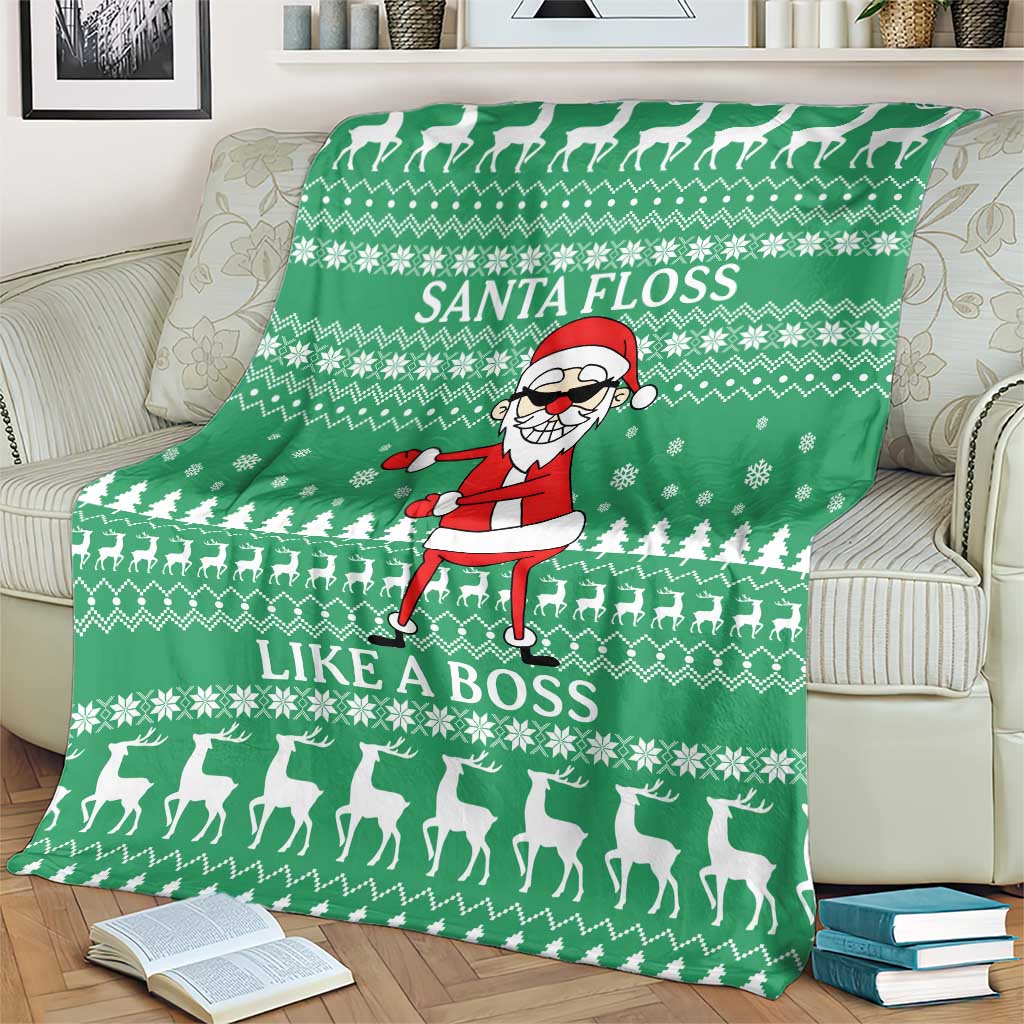 Funny Santa Claus Christmas Blanket Xmas Holiday Patterns - Wonder Print Shop