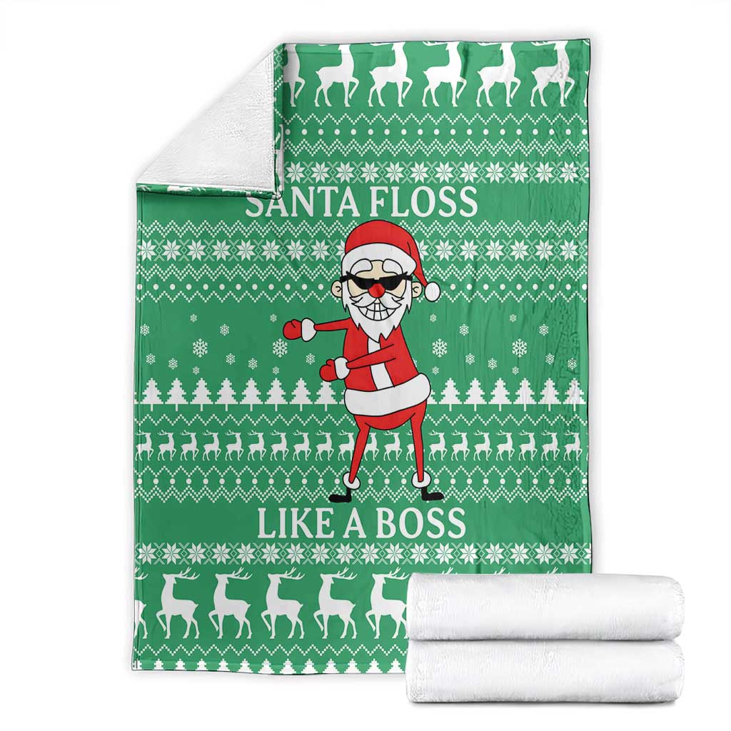 Funny Santa Claus Christmas Blanket Xmas Holiday Patterns - Wonder Print Shop