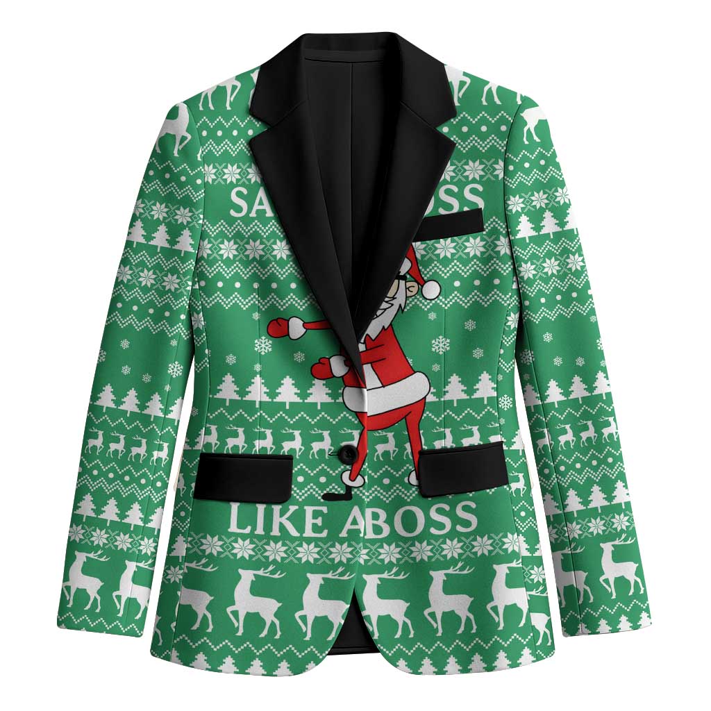 Funny Santa Claus Christmas Blazer Xmas Holiday Patterns - Wonder Print Shop