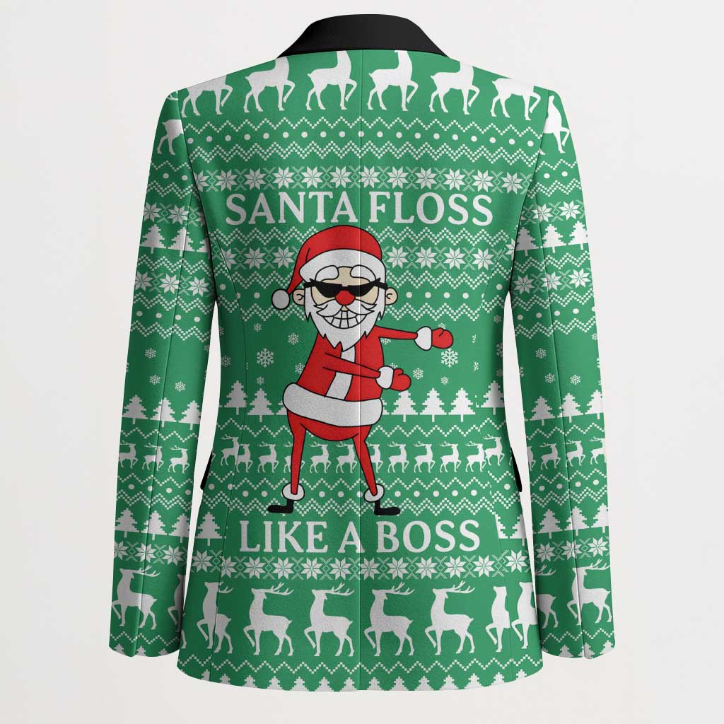 Funny Santa Claus Christmas Blazer Xmas Holiday Patterns - Wonder Print Shop