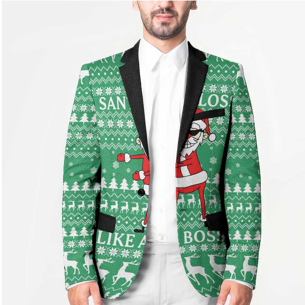 Funny Santa Claus Christmas Blazer Xmas Holiday Patterns - Wonder Print Shop