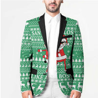 Funny Santa Claus Christmas Blazer Xmas Holiday Patterns - Wonder Print Shop
