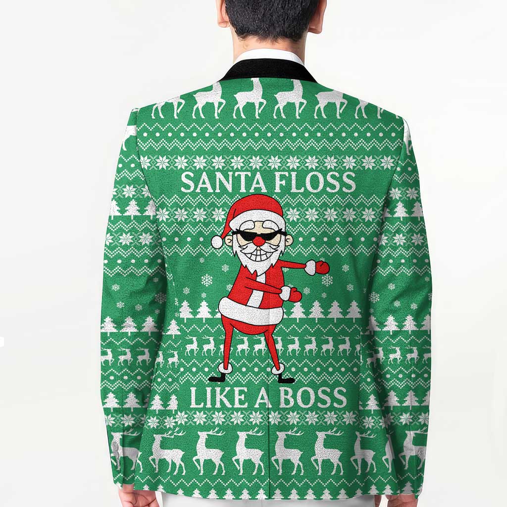 Funny Santa Claus Christmas Blazer Xmas Holiday Patterns - Wonder Print Shop