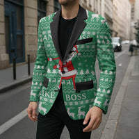 Funny Santa Claus Christmas Blazer Xmas Holiday Patterns - Wonder Print Shop