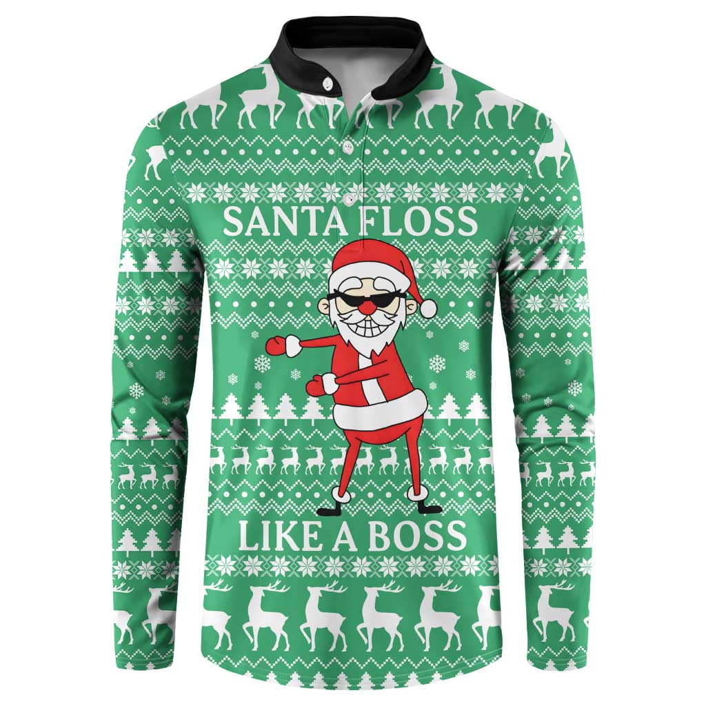 Funny Santa Claus Christmas Button Sweatshirt Xmas Holiday Patterns - Wonder Print Shop