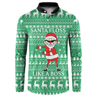 Funny Santa Claus Christmas Button Sweatshirt Xmas Holiday Patterns - Wonder Print Shop