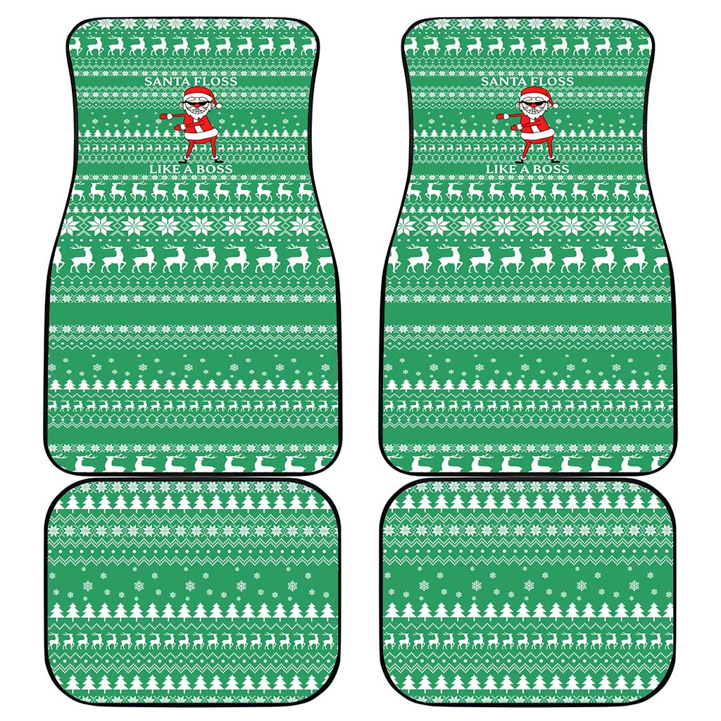 Funny Santa Claus Christmas Car Mats Xmas Holiday Patterns - Wonder Print Shop