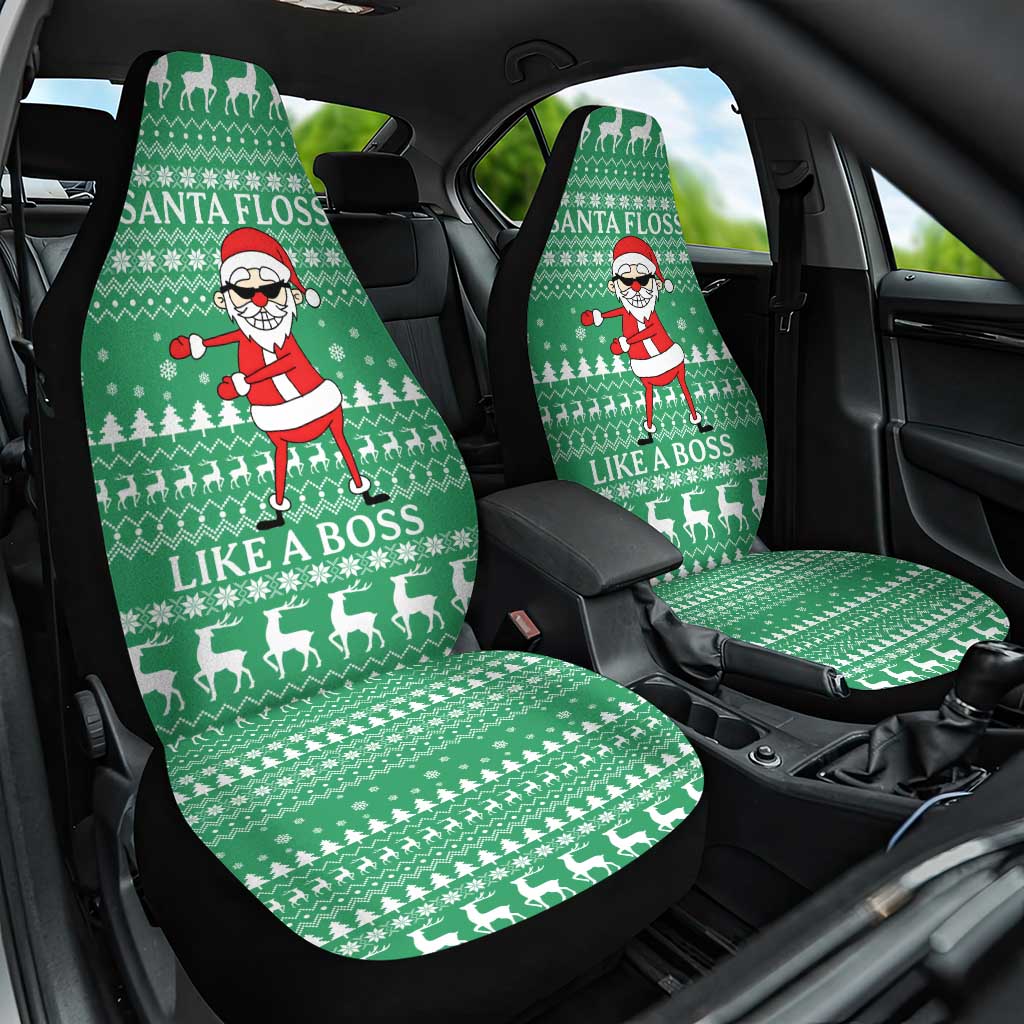 Funny Santa Claus Christmas Car Seat Cover Xmas Holiday Patterns - Wonder Print Shop