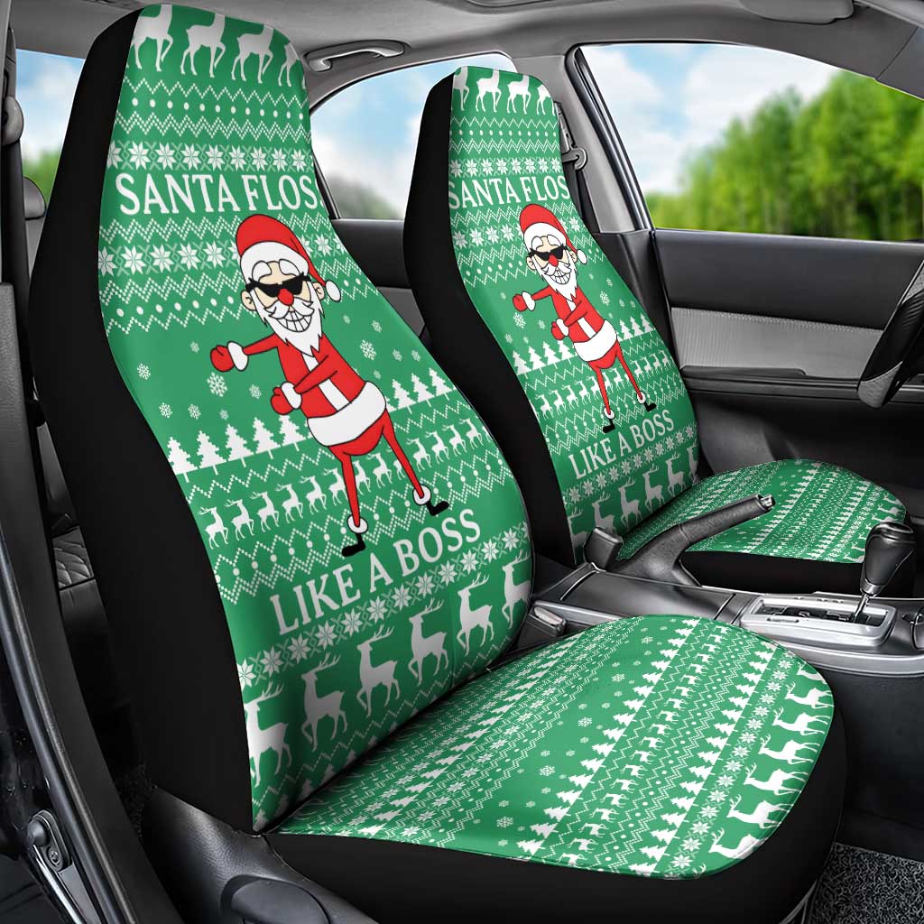 Funny Santa Claus Christmas Car Seat Cover Xmas Holiday Patterns - Wonder Print Shop