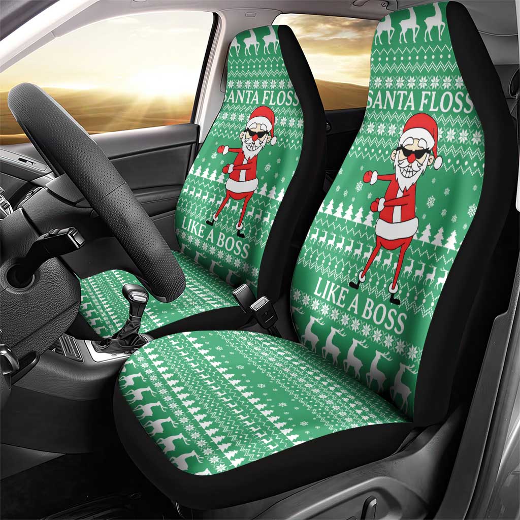 Funny Santa Claus Christmas Car Seat Cover Xmas Holiday Patterns - Wonder Print Shop
