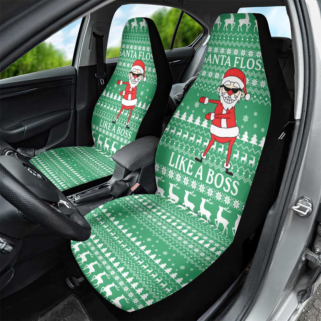 Funny Santa Claus Christmas Car Seat Cover Xmas Holiday Patterns - Wonder Print Shop