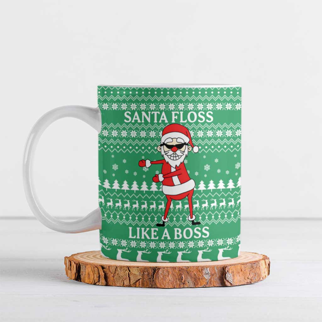 Funny Santa Claus Christmas Ceramic Mug Xmas Holiday Patterns - Wonder Print Shop