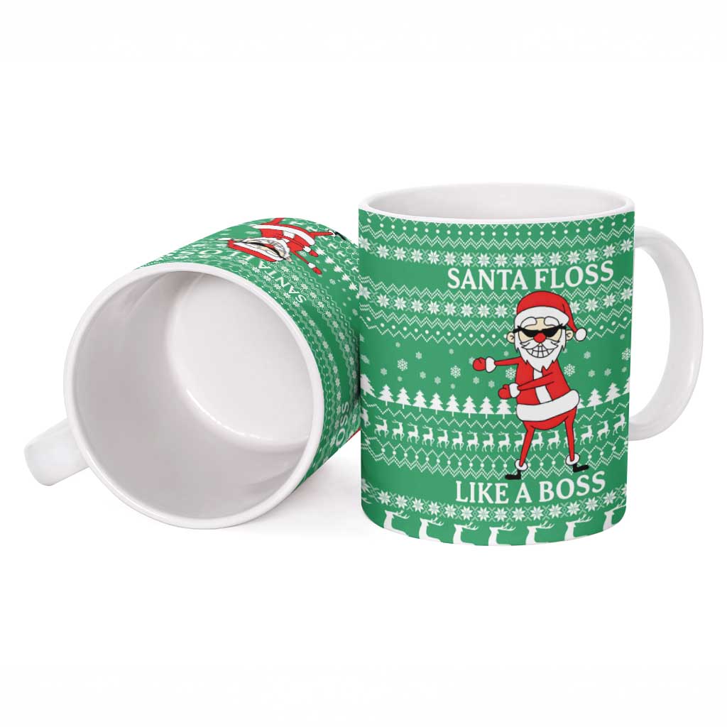 Funny Santa Claus Christmas Ceramic Mug Xmas Holiday Patterns - Wonder Print Shop