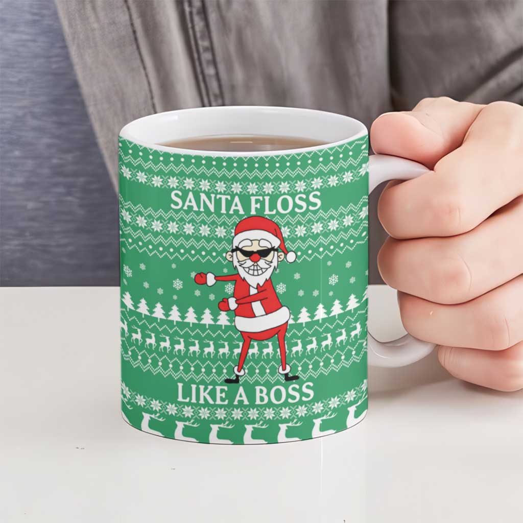 Funny Santa Claus Christmas Ceramic Mug Xmas Holiday Patterns - Wonder Print Shop