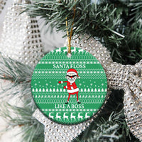 Funny Santa Claus Christmas Ceramic Ornament Xmas Holiday Patterns - Wonder Print Shop