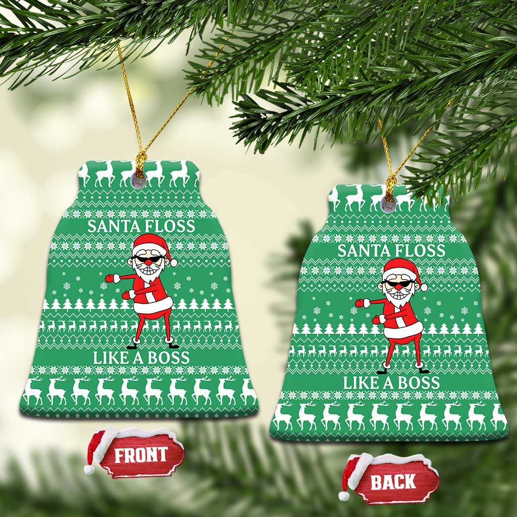 Funny Santa Claus Christmas Ceramic Ornament Xmas Holiday Patterns - Wonder Print Shop