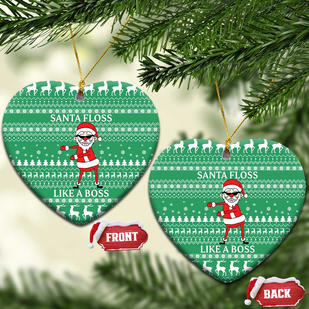 Funny Santa Claus Christmas Ceramic Ornament Xmas Holiday Patterns - Wonder Print Shop