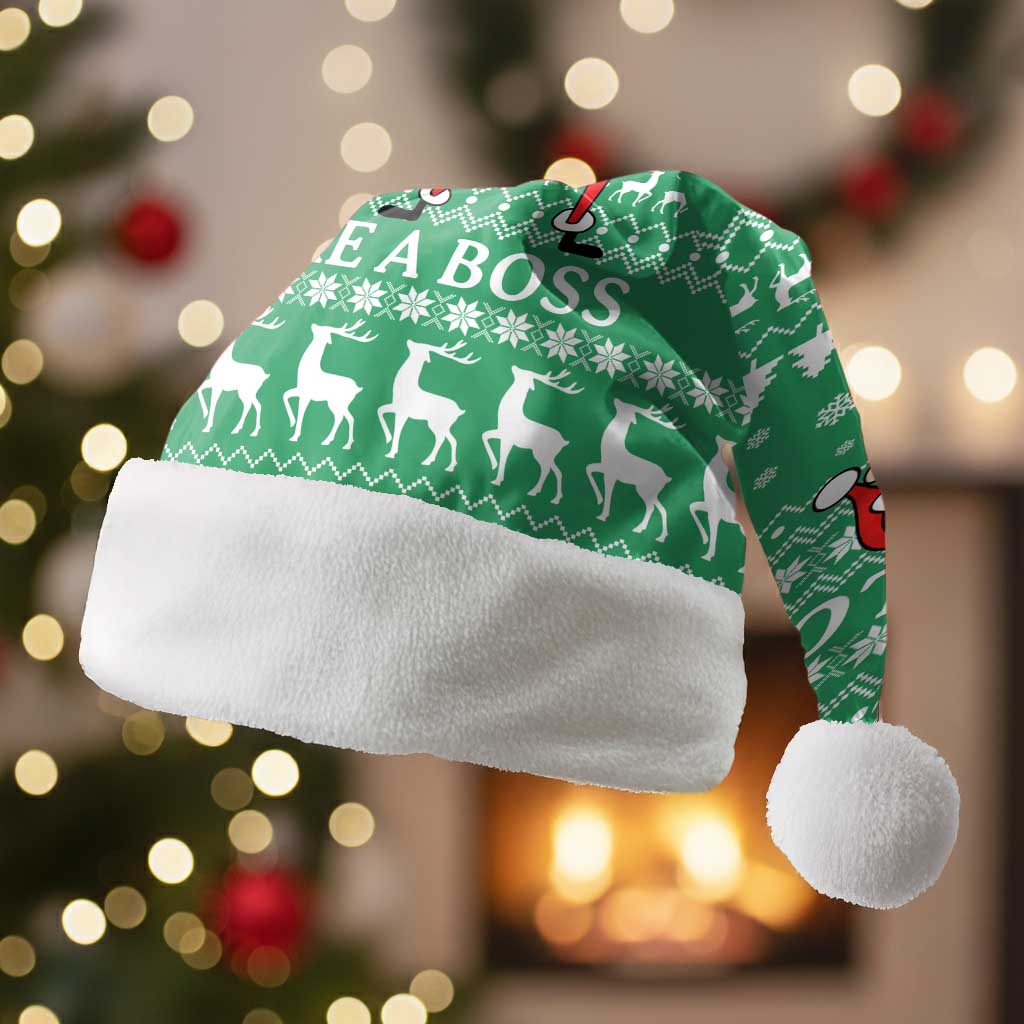Funny Santa Claus Christmas Santa Hat Xmas Holiday Patterns - Wonder Print Shop