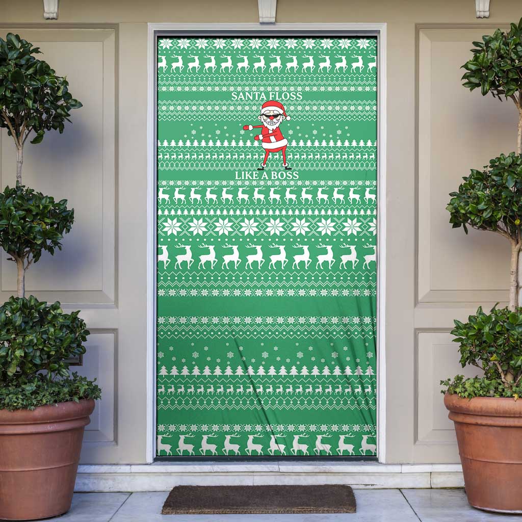Funny Santa Claus Christmas Door Cover Xmas Holiday Patterns - Wonder Print Shop