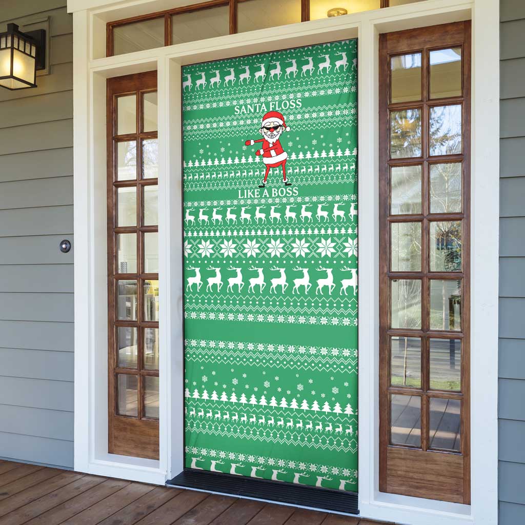 Funny Santa Claus Christmas Door Cover Xmas Holiday Patterns - Wonder Print Shop
