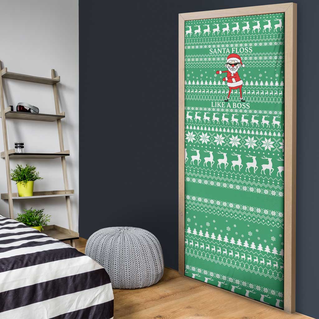Funny Santa Claus Christmas Door Cover Xmas Holiday Patterns - Wonder Print Shop