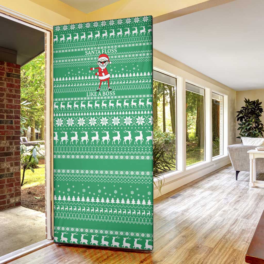 Funny Santa Claus Christmas Door Cover Xmas Holiday Patterns - Wonder Print Shop